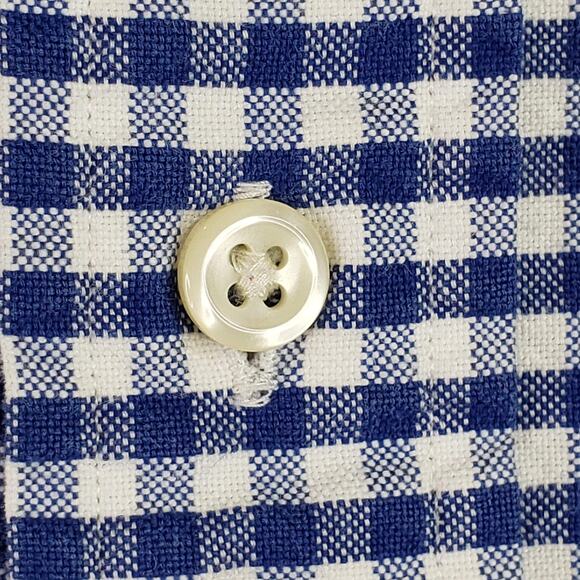 Polo Ralph Lauren Shirt Oxford Mens Medium 16 Blue Gingham Check LS Button Down - Picture 5 of 10
